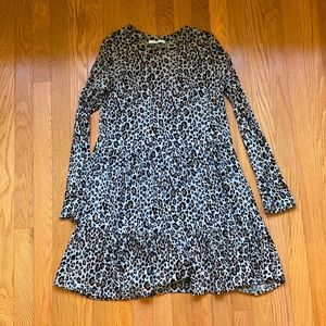 Zara Leopard Ball Doll Long Sleeve Dress